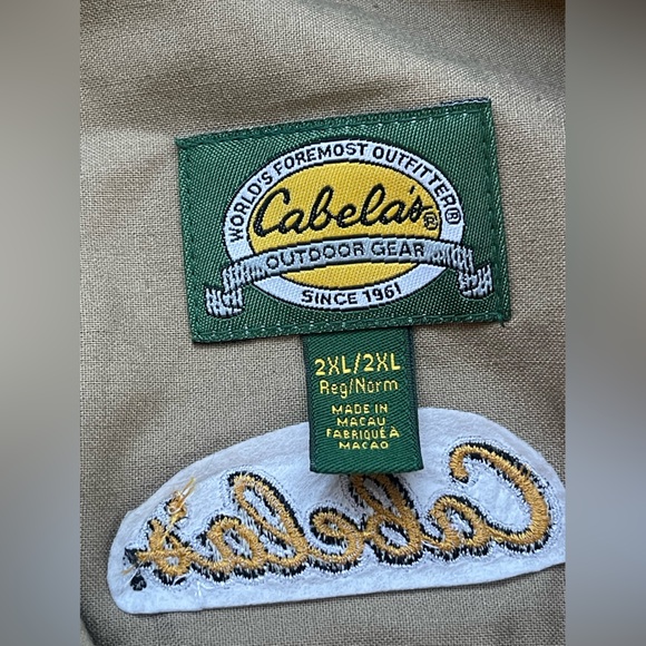 Cabelas Hunting Shirt Mens sz 2XL Tall Camo Tan Work Outdoors Button up Turkey - Picture 9 of 12
